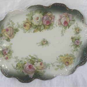 Antique Royal Limoges Floral Dinnerware Platter 12”